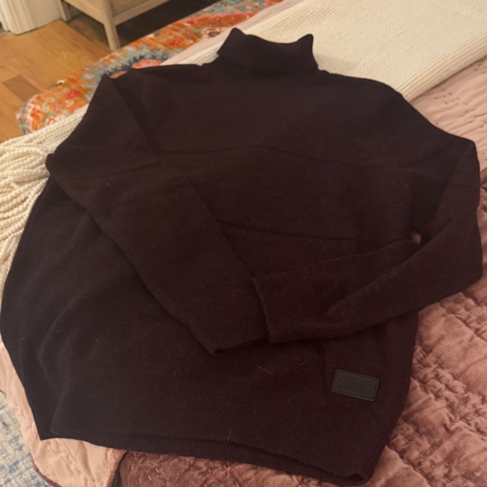 Barbour Dark Burgandy Knit Sweater